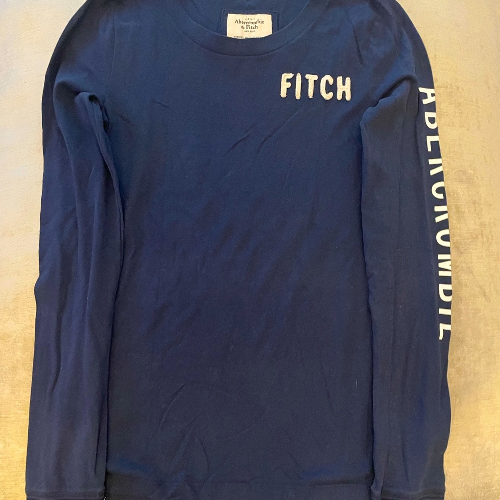 Abercrombie & Fitch Navy Long Sleeve Shirt